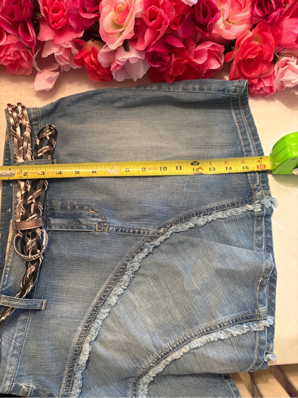 Y2K L.E.I. Juniors Size 7 Low Rise Denim Mini Skirt - Picture 10 of 10